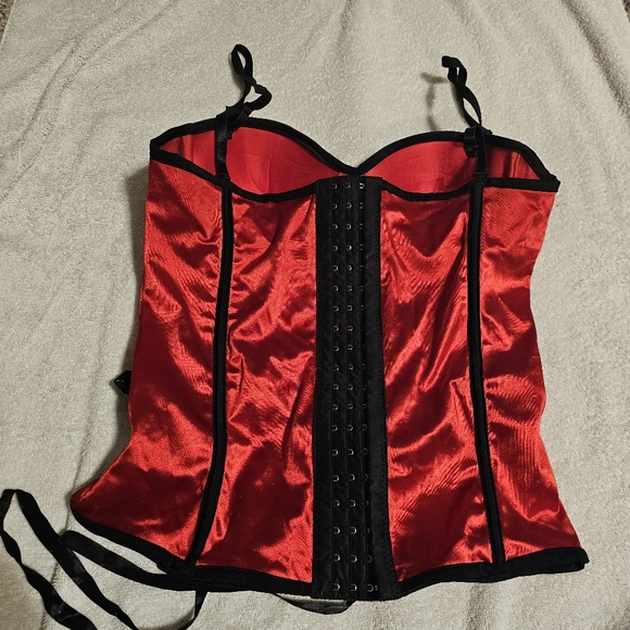Red Satin Corsette - Picture 2 of 5